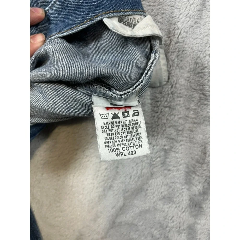 Levi's 501 XX Jeans Mens 38x33 Straight Shrink to Fit Button Fly Y2K Whiskers - Picture 7 of 13
